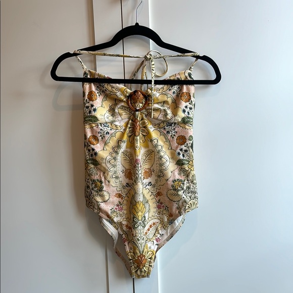 Zimmermann Other - Zimmermann Floral Paisley One-Piece Swimsuit in Cream, Yellow, Pink